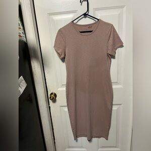 Able Soft Pink Knit fitted dress size small